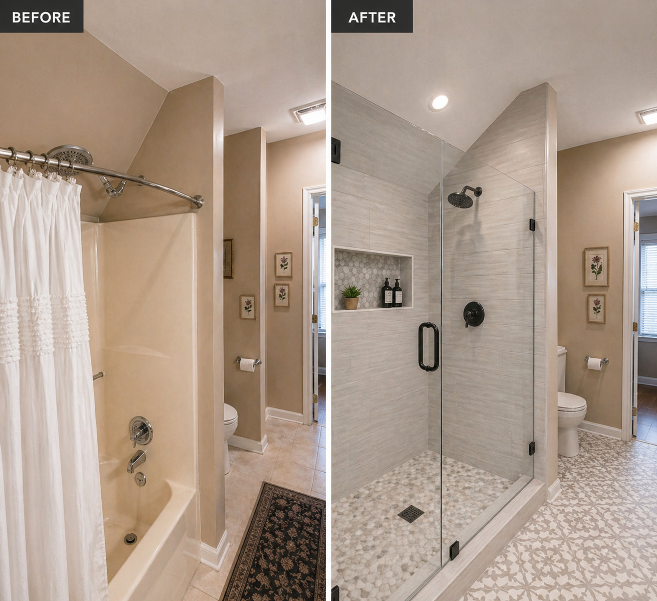 Bathroom remodeling project by Golden Level