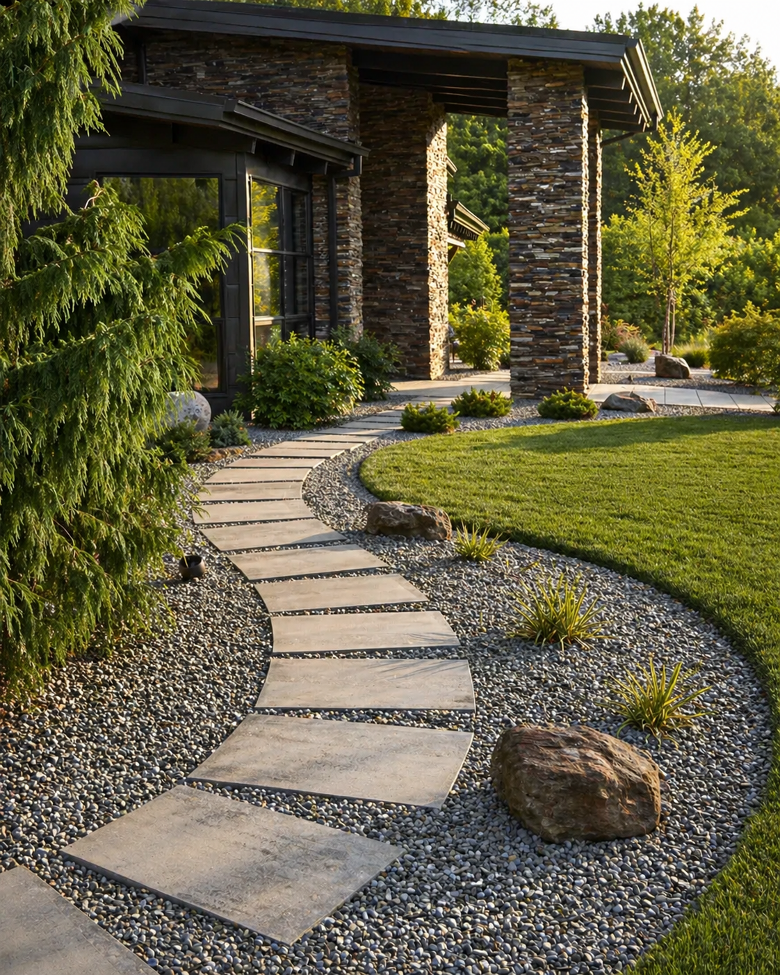 Detailed paver walkway project by Golden Level
